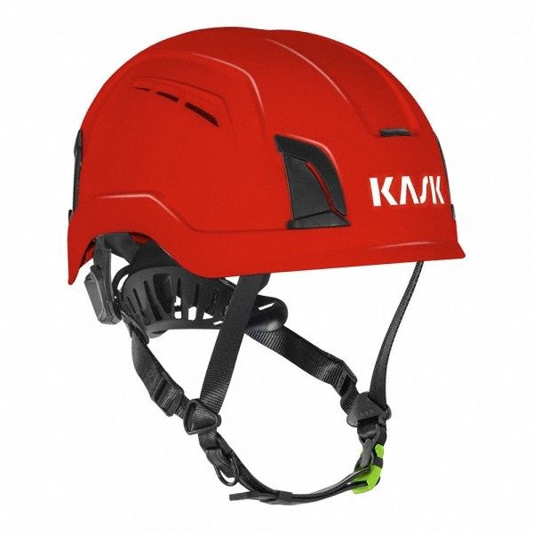 Safety Helmet: Red, Polyethylene, Front-Slots, KASK America, Red