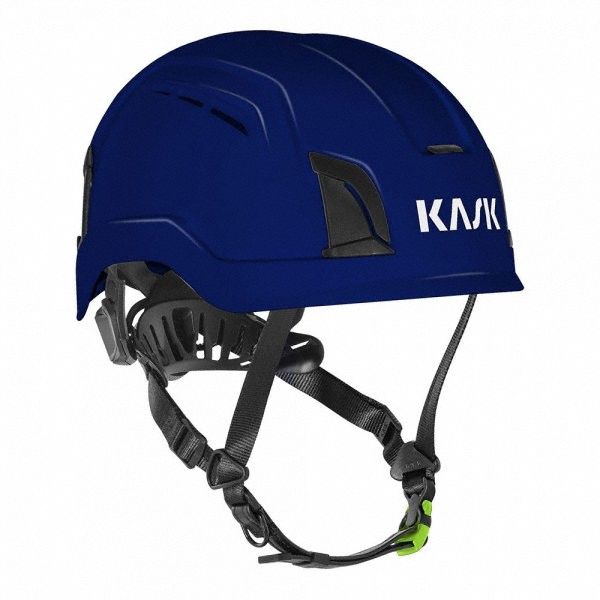 Safety Helmet: Blue, Polyethylene, Front-Slots, KASK America, Blue