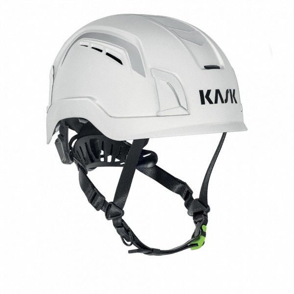Safety Helmet: White, Polyethylene, Front-Slots, KASK America, Solid, High-Visibility