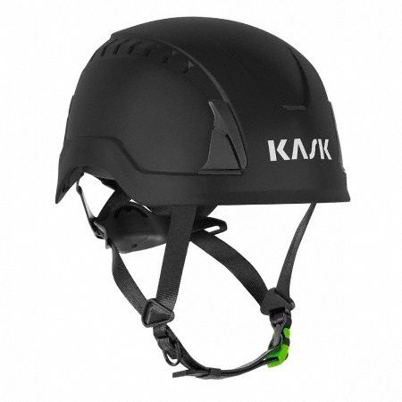 Safety Helmet: Black, No Graphics, Polypropylene, Front-Slots, KASK, Black