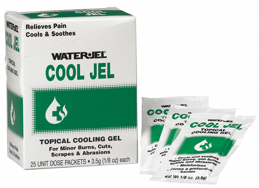 BURN GEL, COOLING, 3.5 MG, TEA TREA LEAF OIL, INDIVIDUAL PACKET, BX 25