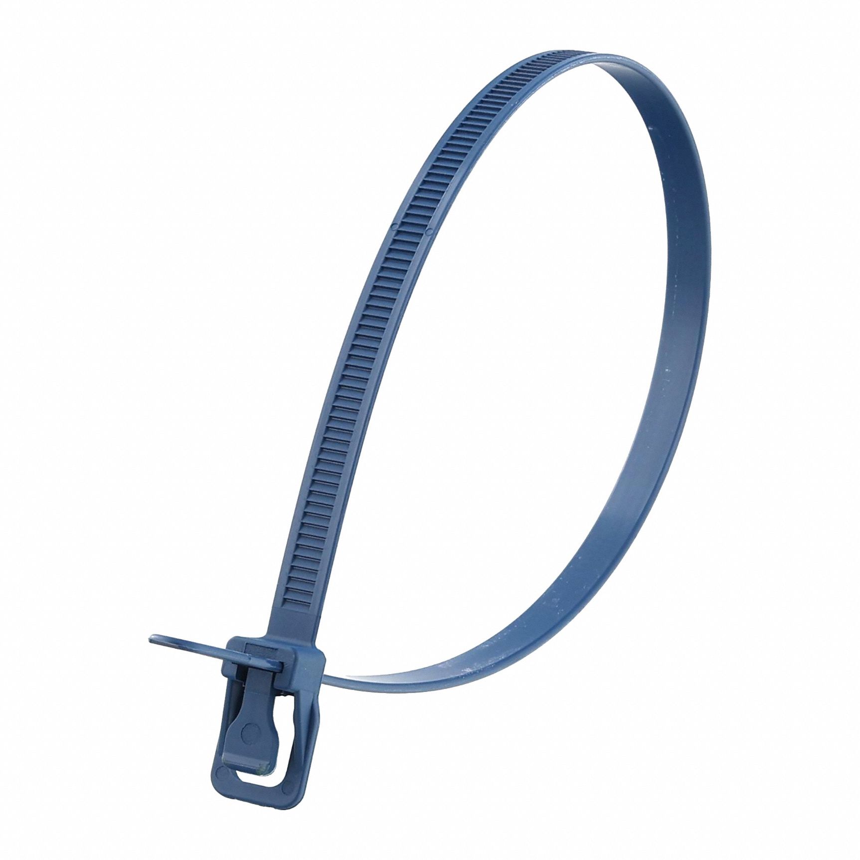 Reusable Cable Ties: Blue, 14 in Lg, Max. 87 mm Bundle Dia., 120 lb Rated, 20 PK