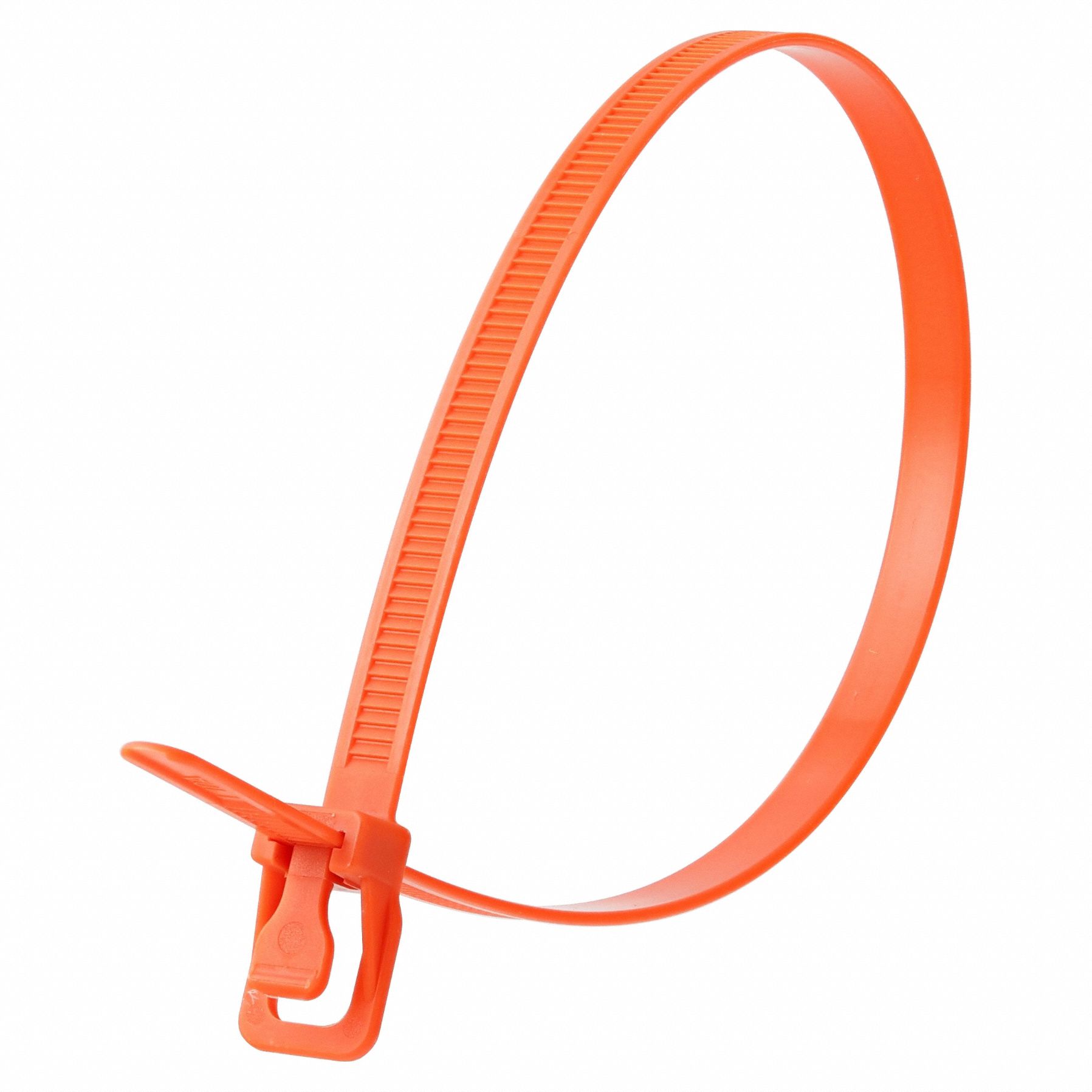 Retyz In Lg Orange Releasable Cable Tie Er Wkt S Or Ta Grainger