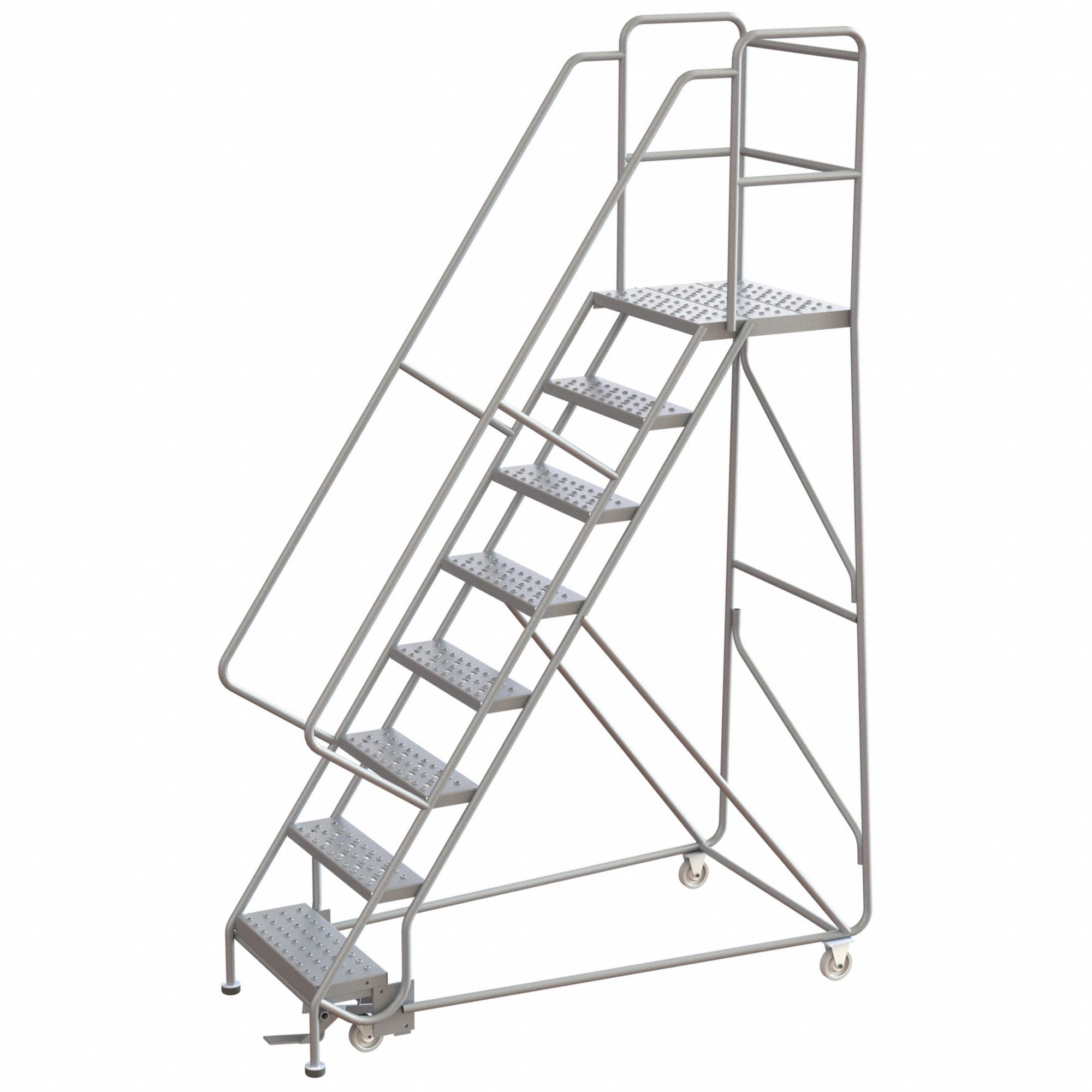 Rolling Ladder, 80" H x 21" D Platform