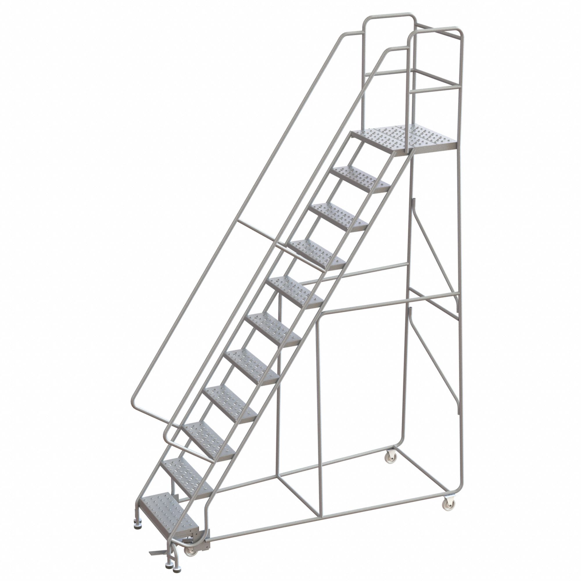Rolling Ladder, 110" H x 21" D Platform