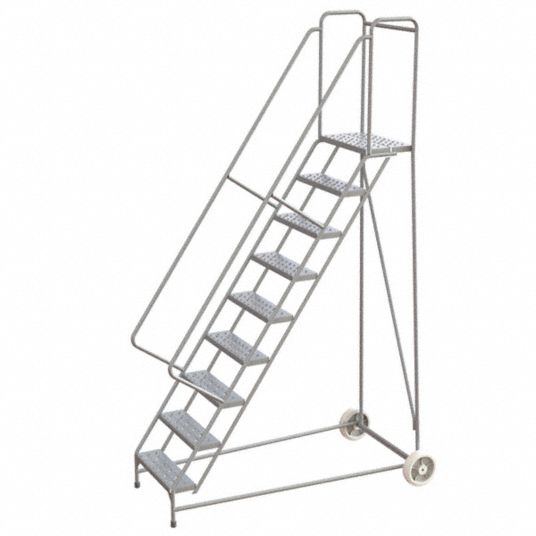 BALLYMORE, 7.5 ft Platform Ht, Assembled, Wheelbarrow Ladder - 799ZK7 ...