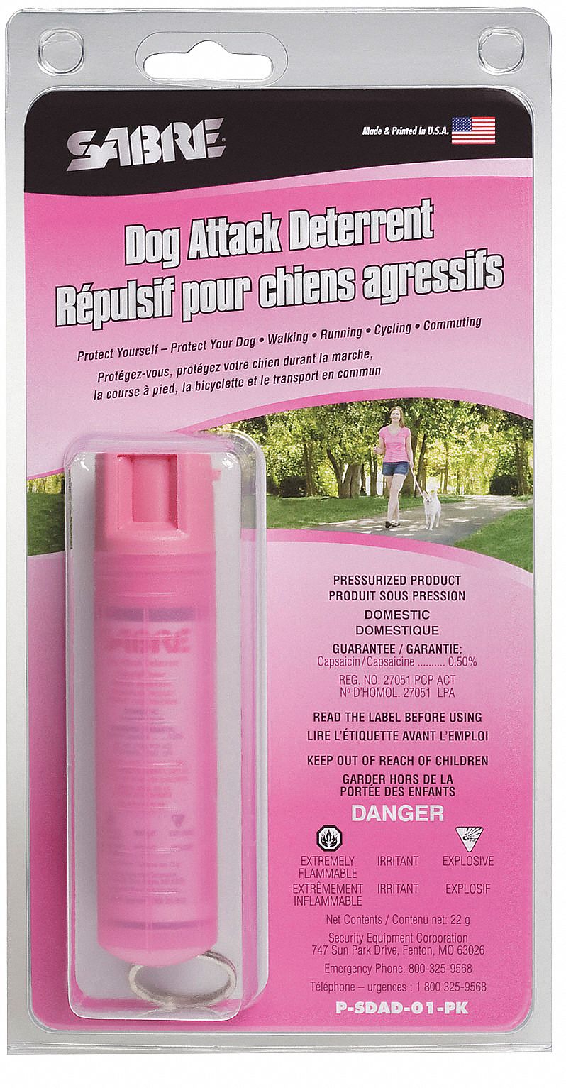 SABRE DOG REPELLENT AEROSOL HEALTH CANADA STANDARD PINK ALUMINUM Wildlife Control WLDP SDAD01PK P SDAD 01 PK Grainger Canada