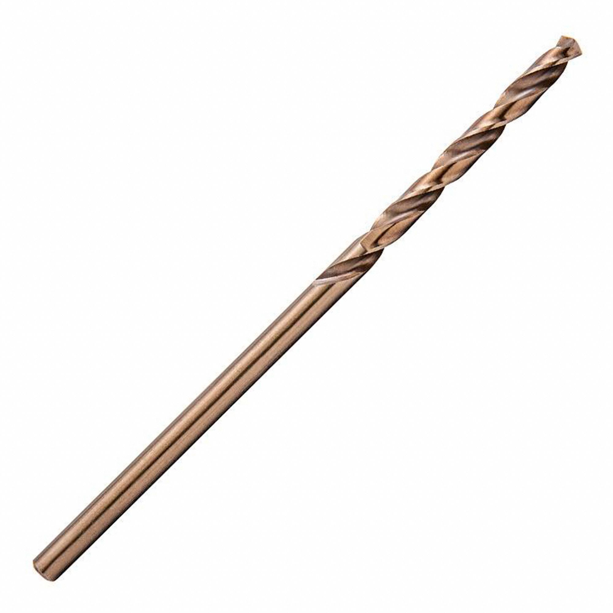 01F5 JOBBER LENGTH DRILL BIT, RH, BRONZE, ¼ IN, 135 ° , COBALT, HSS, 3¼ IN STRAIGHT SHANK, 60 IN L