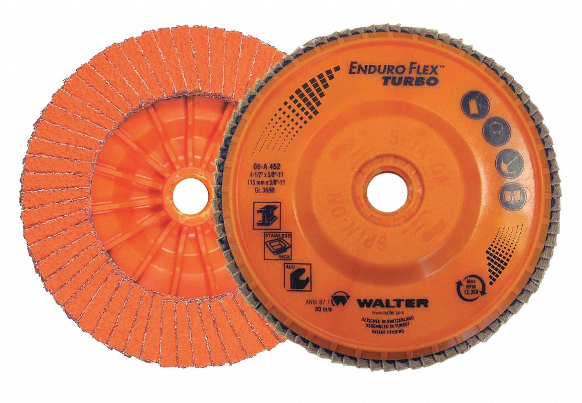 DISQUE LAMELLES,4-1/2PO,36/60,ARBRE 7/8P