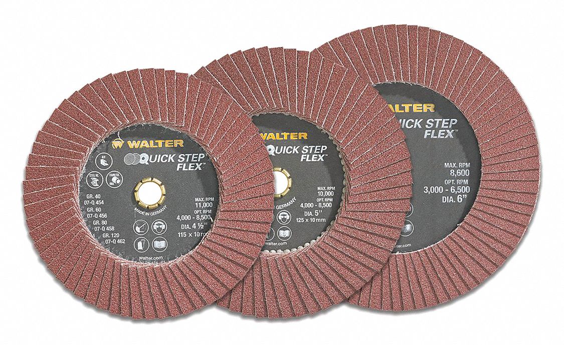 DISQUE LAMEL SOUPLE,TROU CENTRAL,10 000 TR/MIN MAX,5 PO DIA