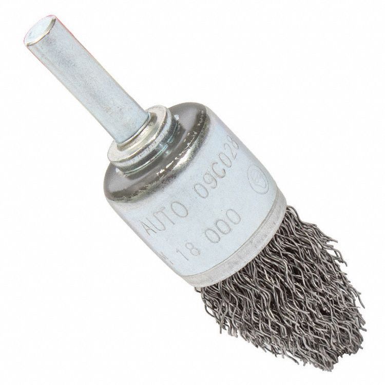 CONICAL WIRE BRUSH,STEEL,3/4