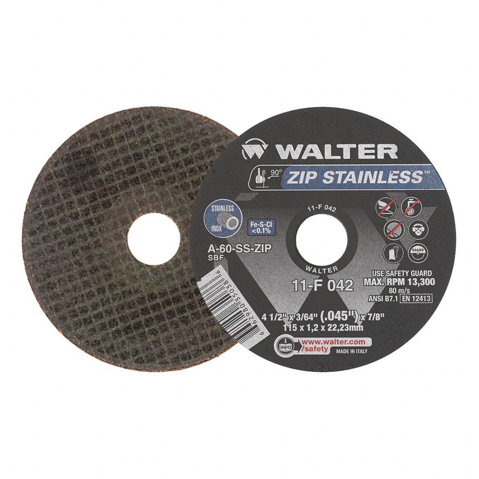 CUT-OFF WHEEL,13300 RPM,4-1/2