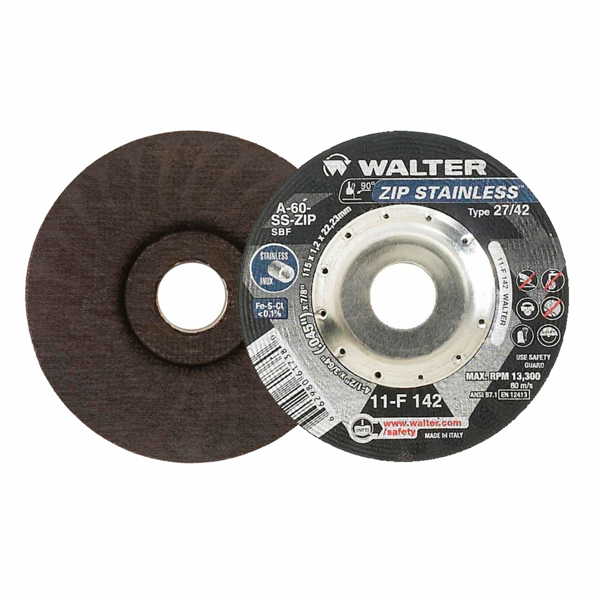 CUT-OFF WHEEL,13300 RPM,4-1/2