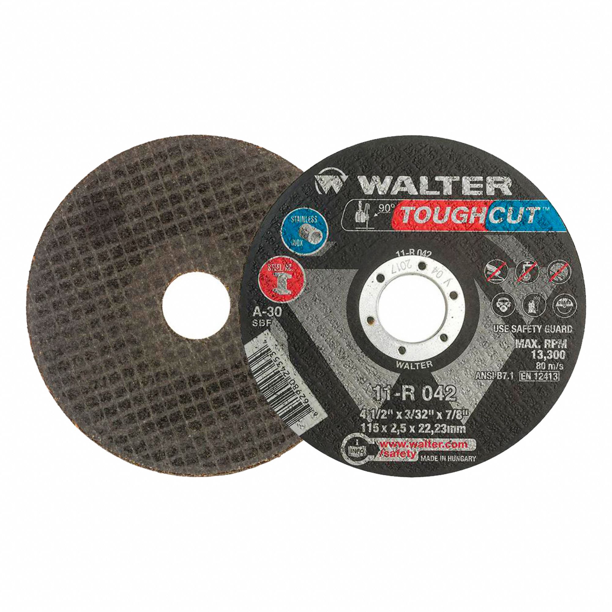 CUT-OFF WHEEL,13300 RPM,4-1/2