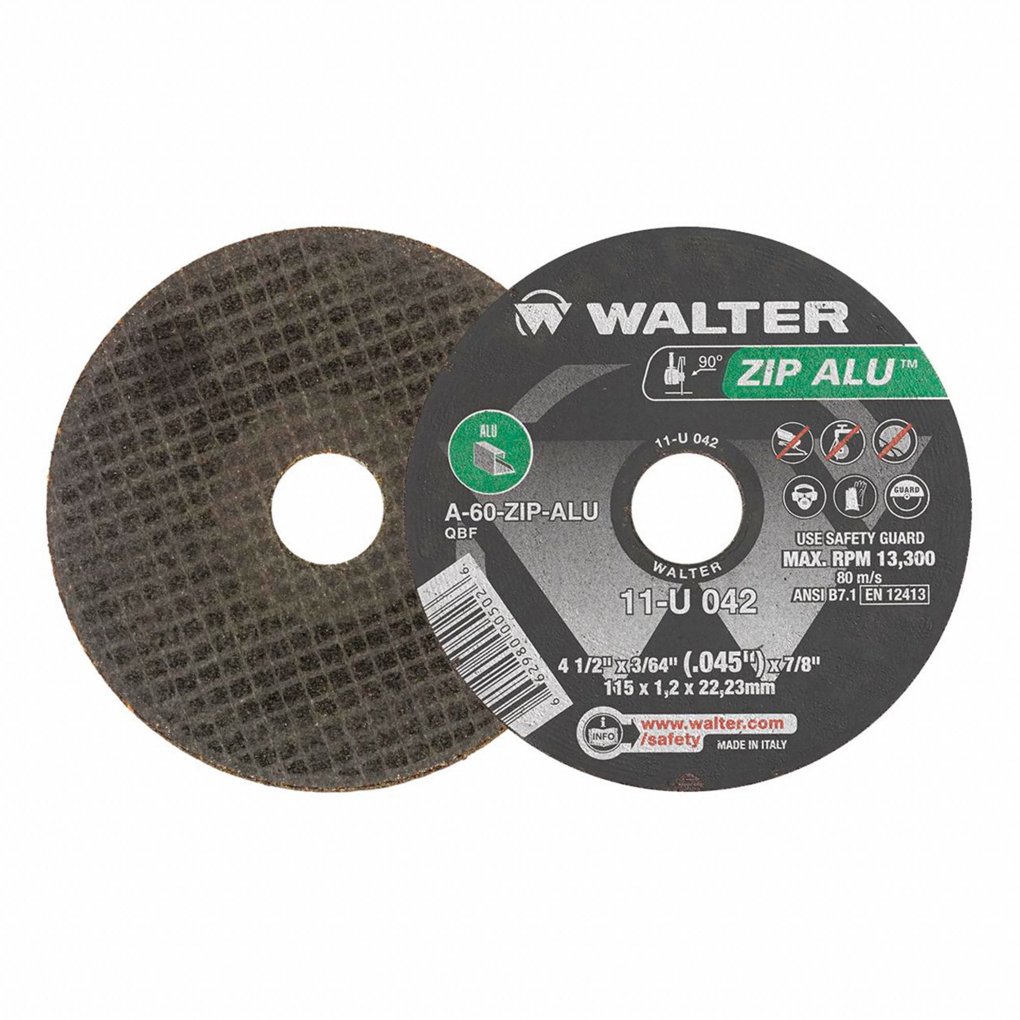 CUT-OFF WHEEL,13300 RPM,4-1/2