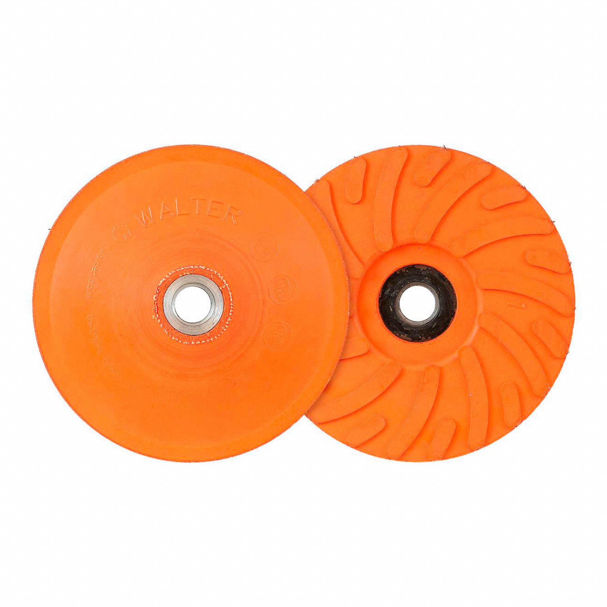 BACKING PAD, ORANGE, 4-1/2 IN DIAMETER, RUBBER