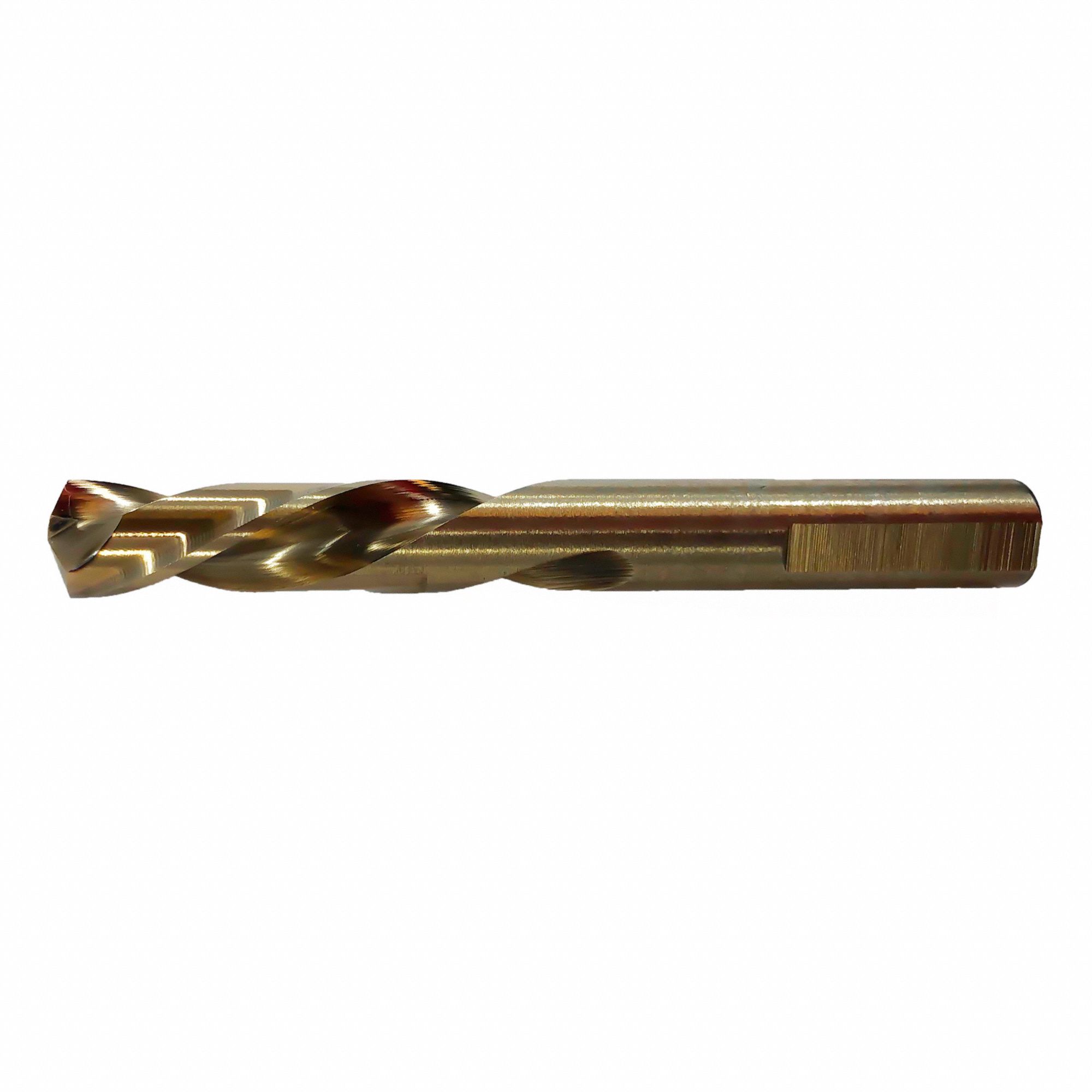 300LH SCREW MACHINE LENGTH DRILL BIT, BRONZE, ¼ IN, 135 ° , COBALT, 3-FLAT SHANK, 2.5 IN L