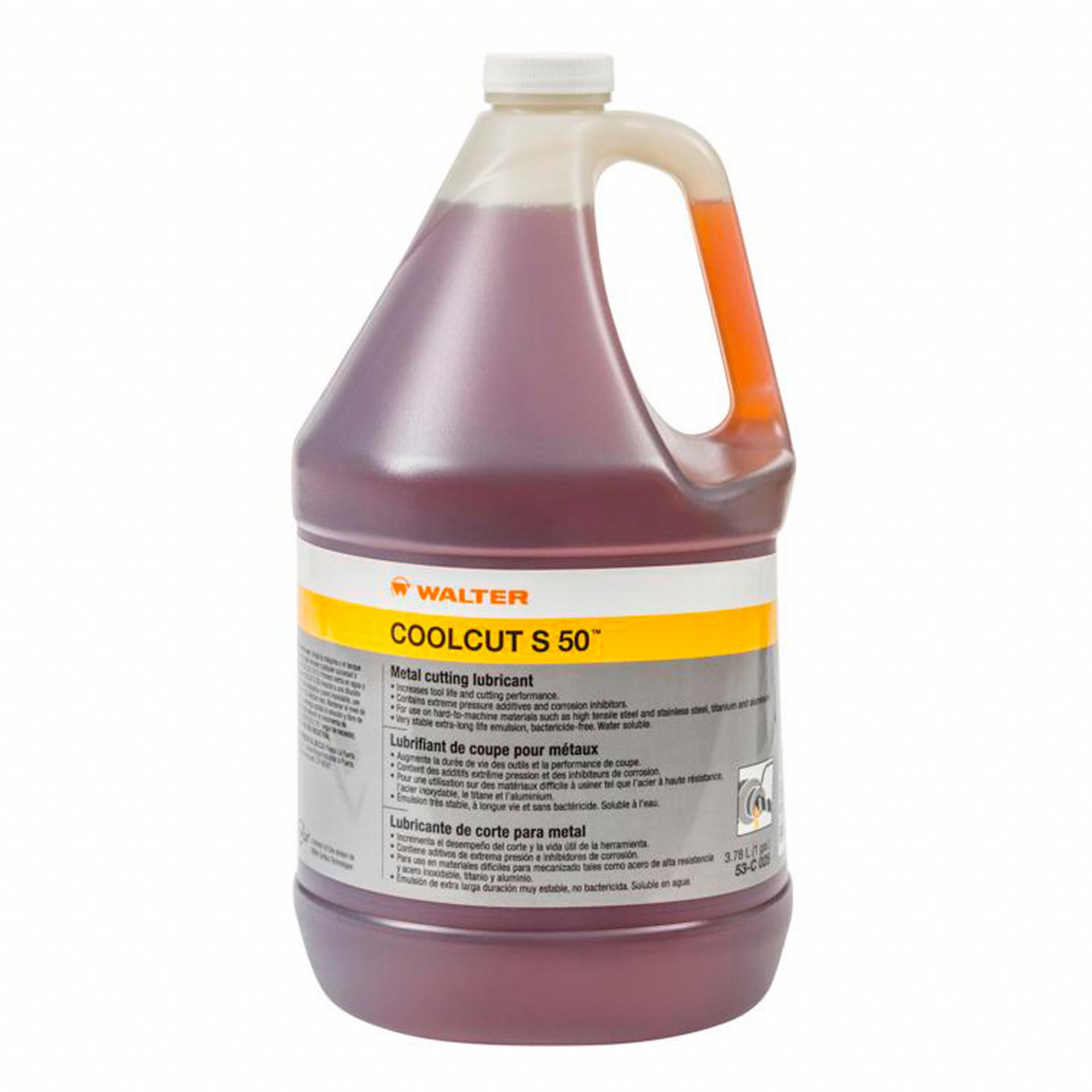 CUTTING LUBRICANT, WATER-MISCIBLE, BROWN, 3.78 L, 4 JUGS