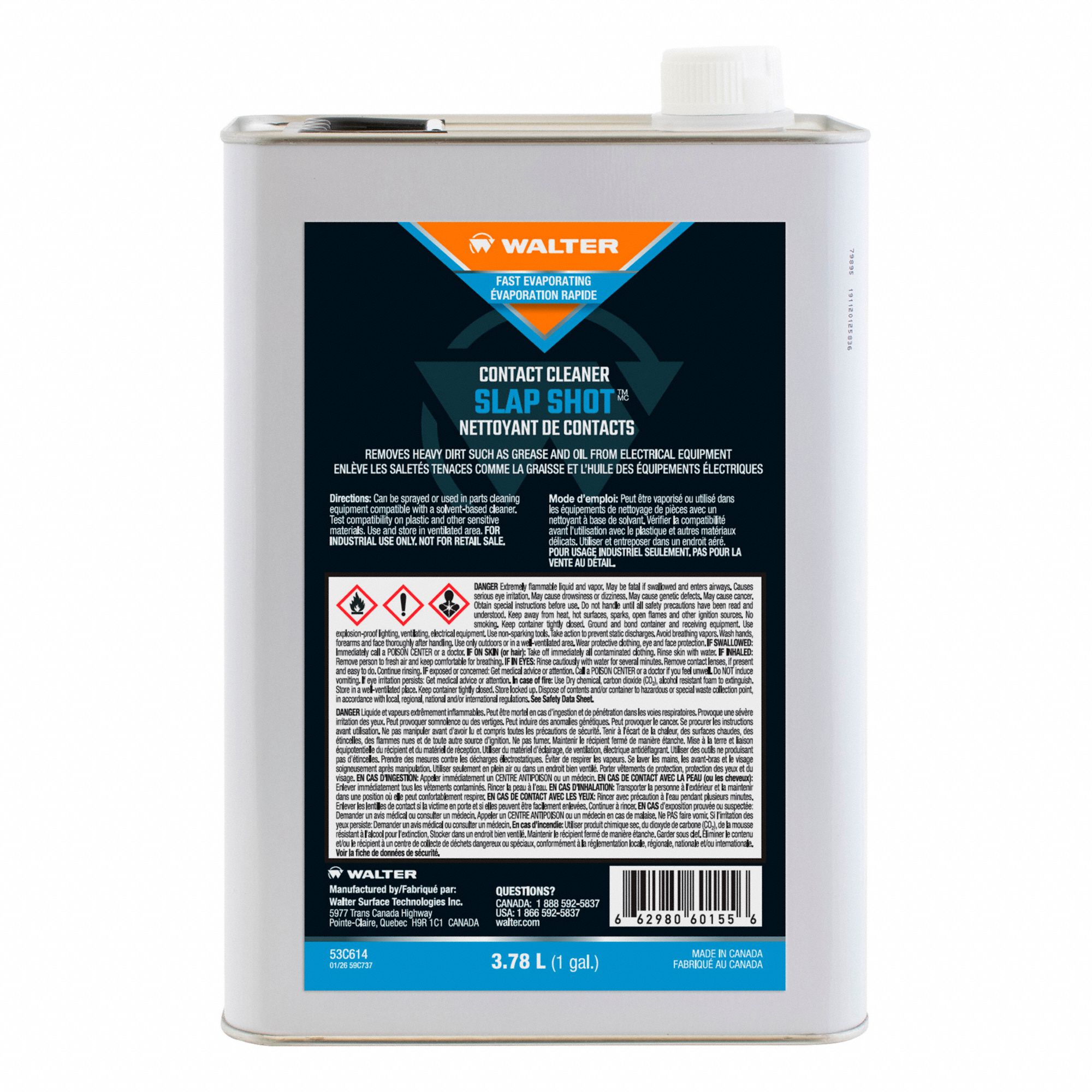 SLAP SHOT CONTACT CLEANER,3.78L,JUG