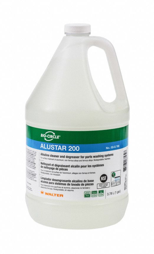 CLEANER/DEGREASER, CONCENTRATED, LIQUID, BIODEGRADABLE, ALKALINE, TRANSPARENT, 3.78 L