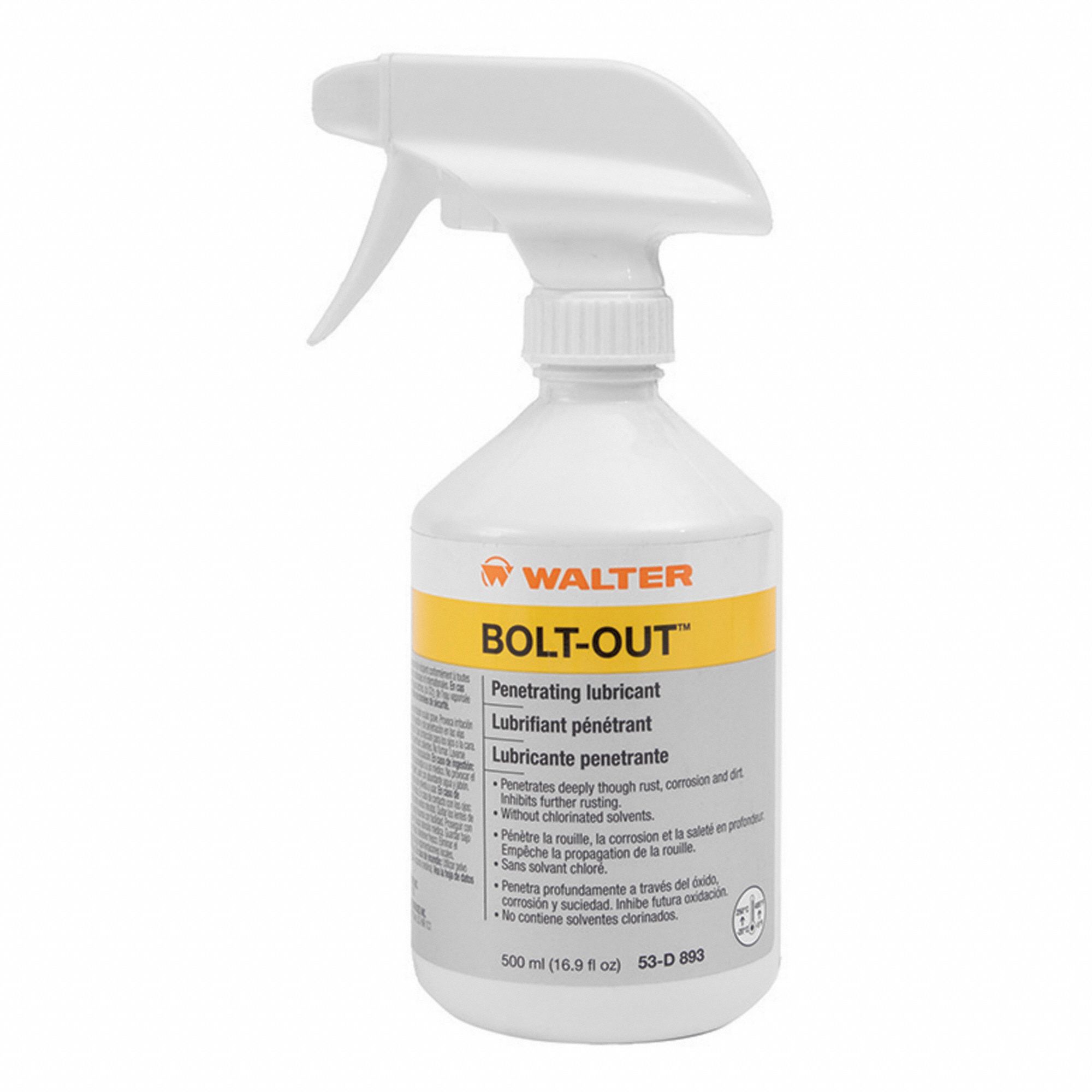 SPRAY BOTTLE WITH TRIGGER, FOR BOLT OUT, REFILLABLE, TRANSPARENT, 500 ML, GRADUATED PLASTIC