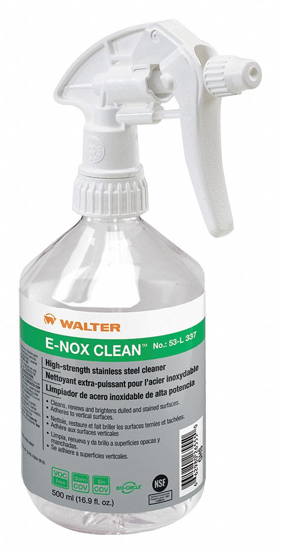 SPRAY BOTTLE WITH TRIGGER, FOR E NOX CLEAN, REFILLABLE, TRANSPARENT, 500 ML, GRADUATED PLASTIC