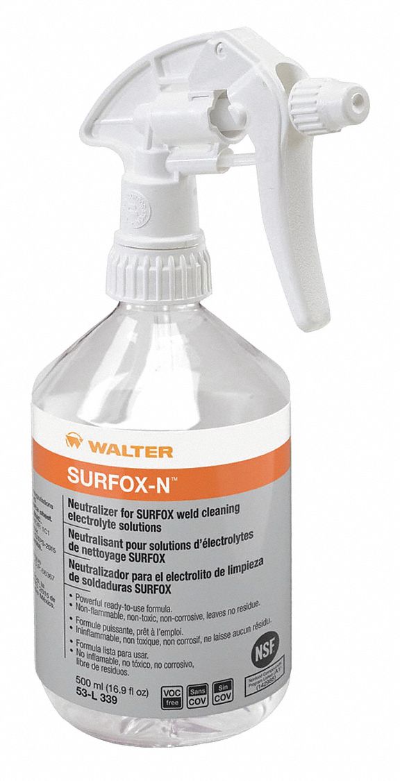 SPRAY BOTTLE WITH TRIGGER, FOR SURFOX N, REFILLABLE, TRANSPARENT, 500 ML, GRADUATED PLASTIC