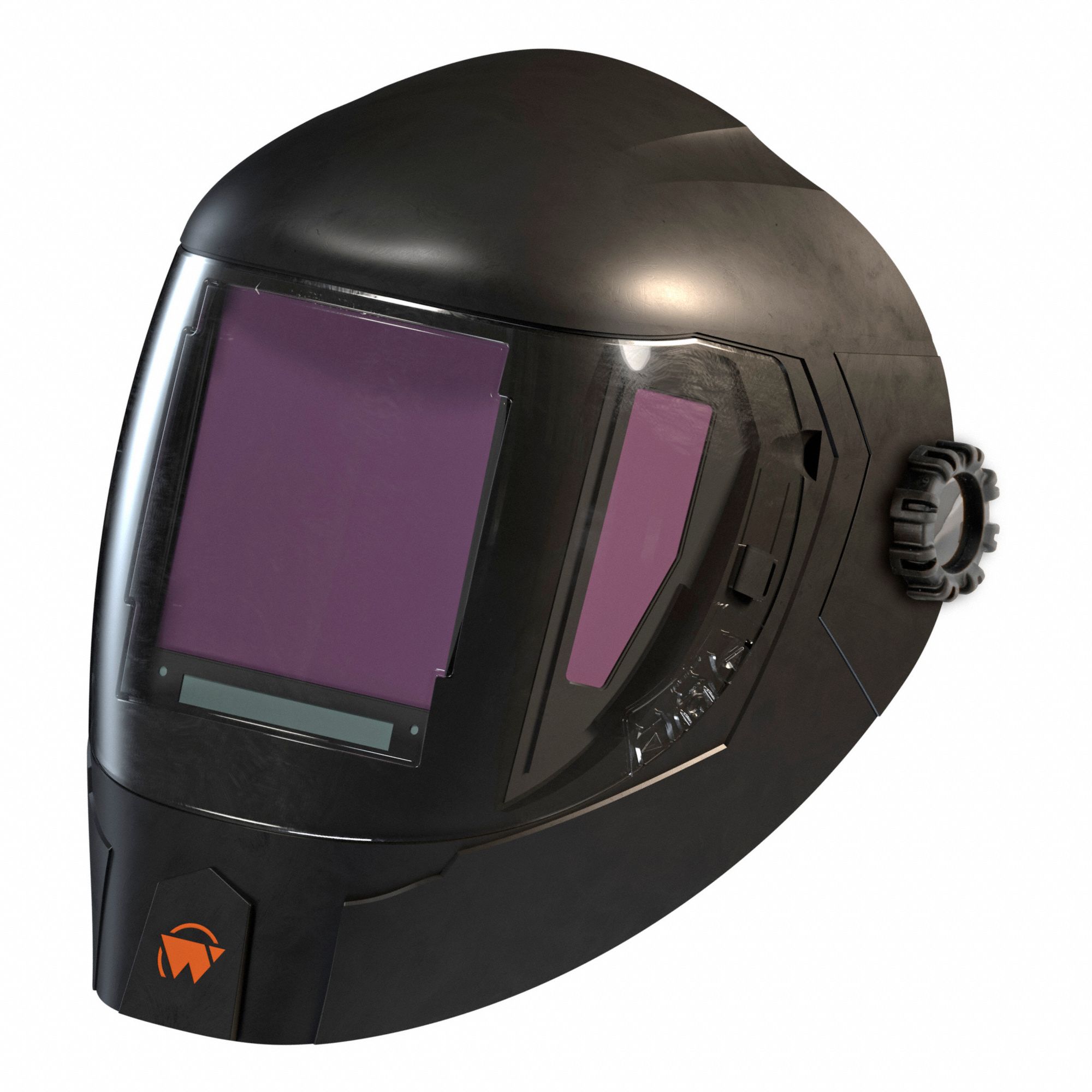 WELDING HELMET, SOLAR, USB, BLACK, 24 INCH VIEWING AREA