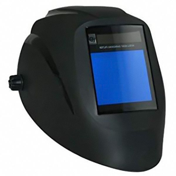 WELDING HELMET, SOLAR, USB, BLACK, 24 INCH VIEWING AREA