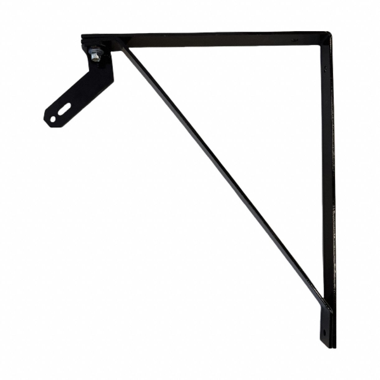 Mounting Bracket: 15 in Lg, 1 1/2 in Wd, Black, Polyester Powder Coated, Steel, WMT30
