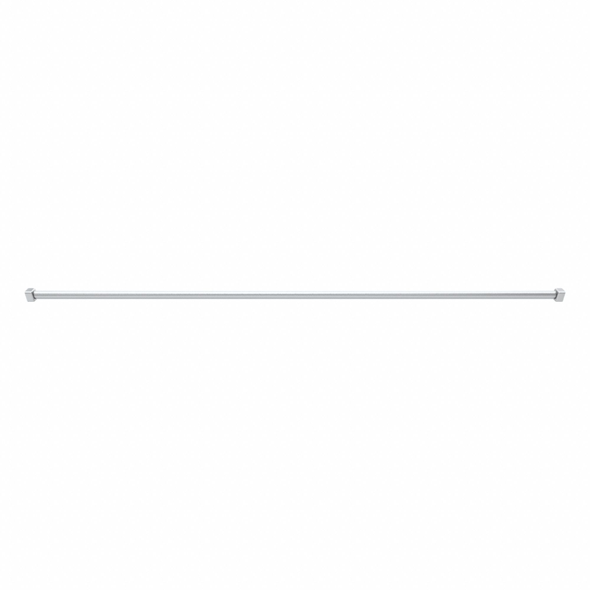 WINGITS STRAIGHT SHOWER ROD: 60 in Overall Wd, Stainless Steel, Brushed Nickel, Drywall (MPN WOCONSTSN5). Key specifications — Brand: WINGITS; Finish: Brushed Nickel; Material: Stainless Steel; Includes: Mounting Bracket; Mounting Type: Drywall.