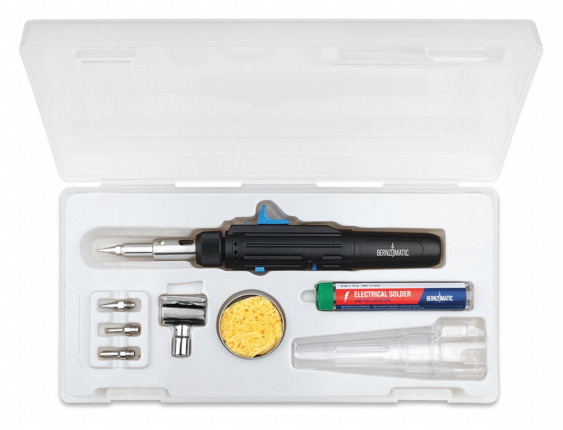 SOLDERING IRON KIT W BUTANE TORCH, PENCIL GRIP, TEMP 5200 ° F, COMPACT