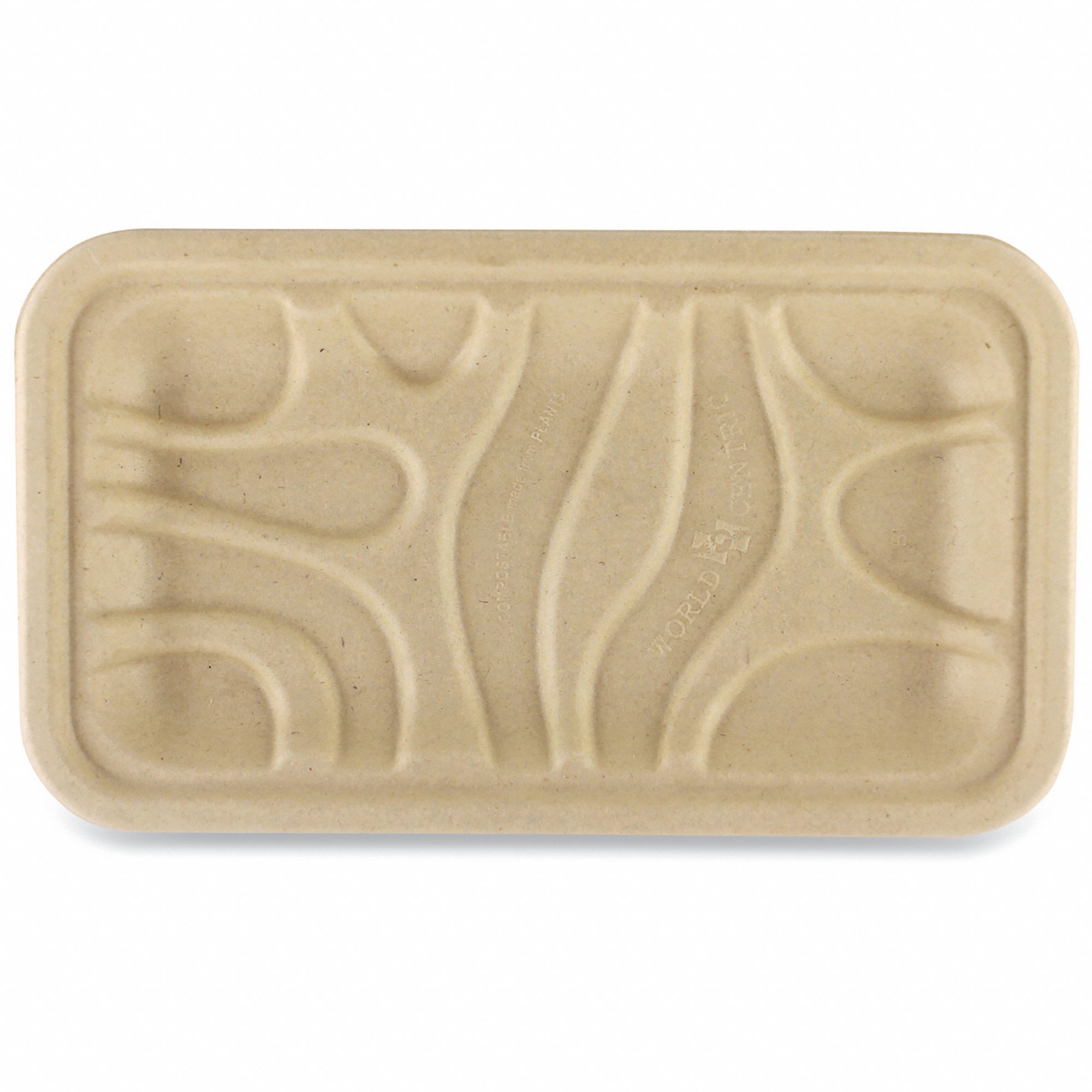 Disposable Food Tray: 1 Compartments, 3/4 in Ht, 8 1/4 in Wd, 4 7/8 in Lg, 500 PK