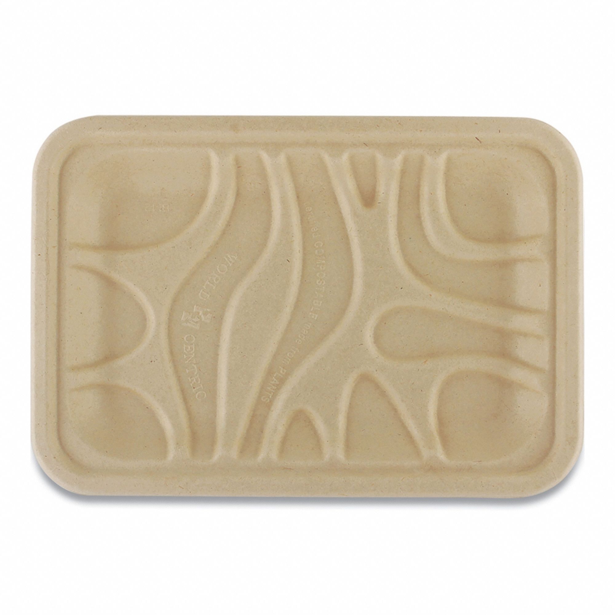 Food Trays: 1 Compartments, 3/4 in Ht, 5 3/4 in Wd, 8 1/4 in Lg, Natural, 500 PK