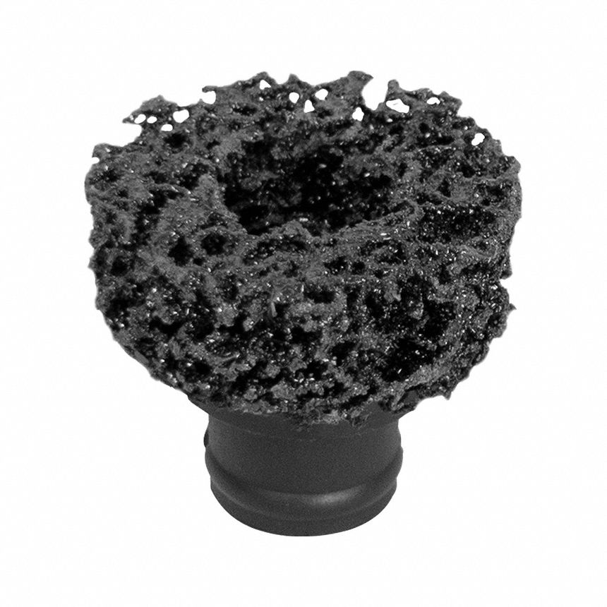 Brush Head: Brush Head, 1/4 in Bristle Lg, 1 1/2 in Brush Head Wd, Firm, Black, Nylon