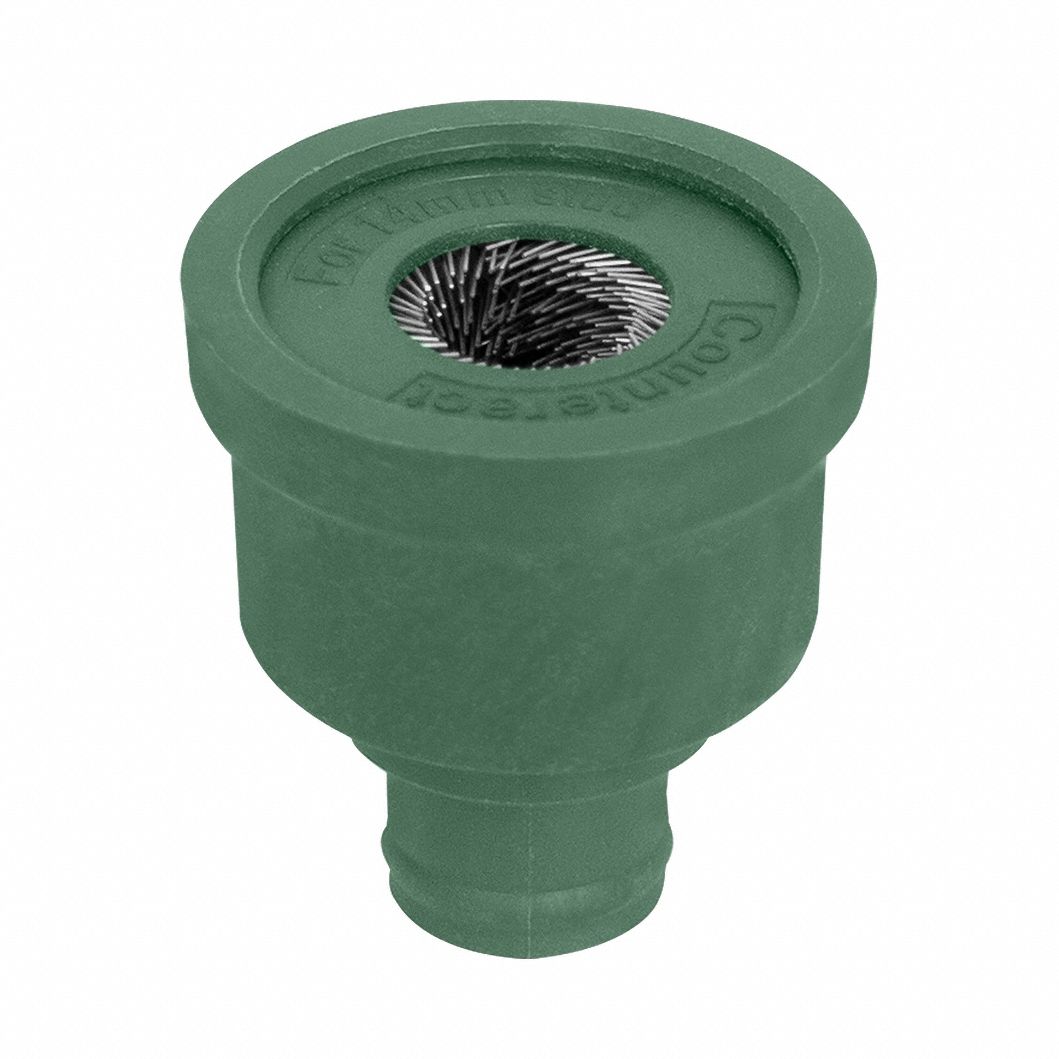 Brush Head: Brush Head, 1/4 in Bristle Lg, 2 in Brush Head Wd, Firm, Silver, Metal