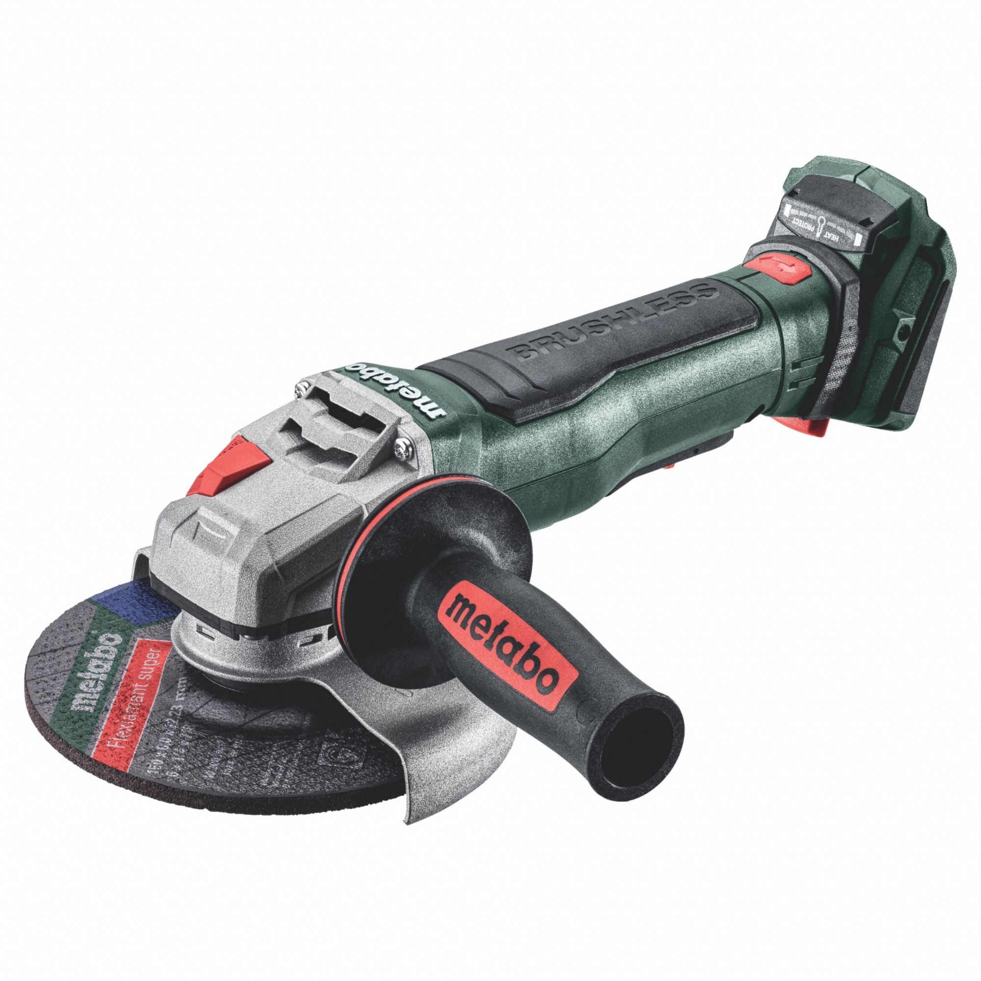 Angle Grinder: 6 in Wheel Dia, Brushless Motor, 18V DC, Std Head, Barrel Grip Grip, Tool Only