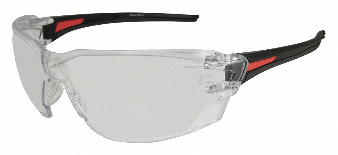 EDGE EYEWEAR POLARIZED SAFETY GLASSES, CSA/ANSI/ISEA/MCEPS,  SCRATCH-RESIST/UV-PROTECT, NYLON/TPR/PC, PAIR - Clear Safety Glasses -  WPCXB431VS