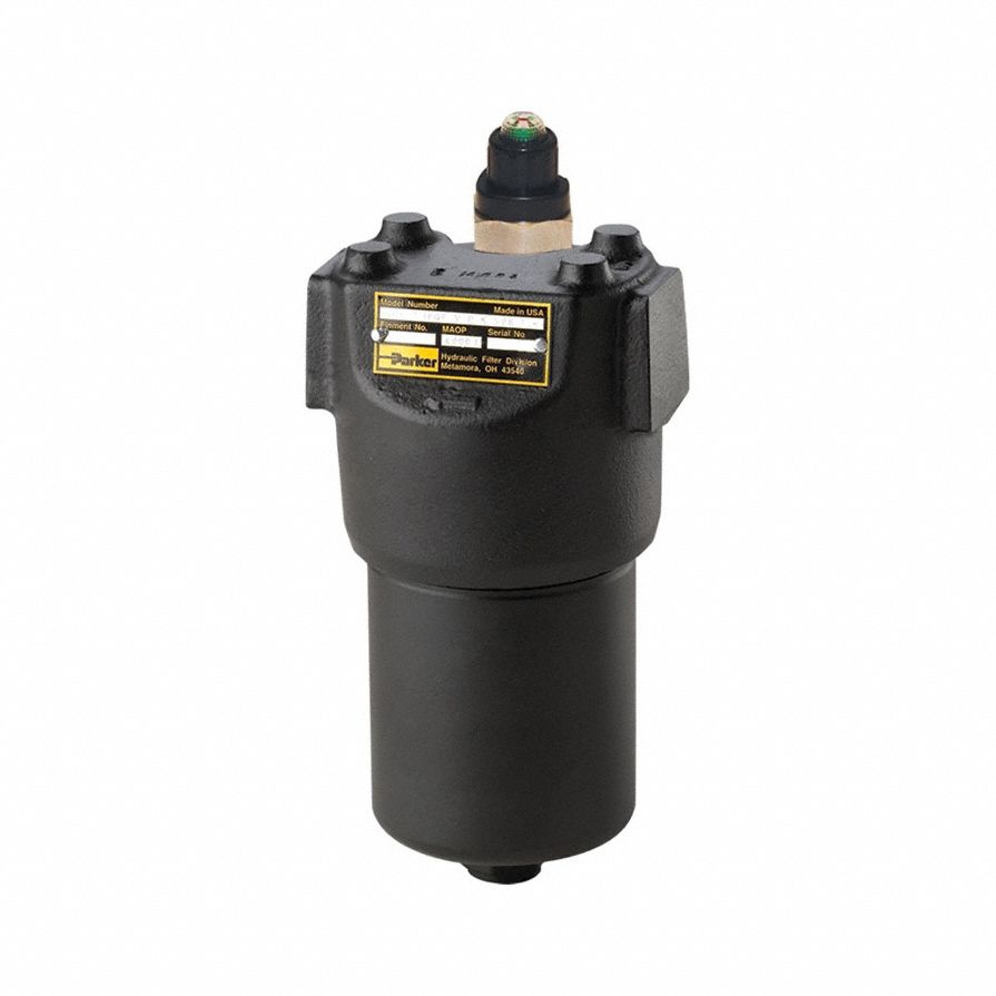 Hydraulic Pressure Filter: 10 gpm Nominal Flow, 7, 000 psi Max. Pressure, Microglass