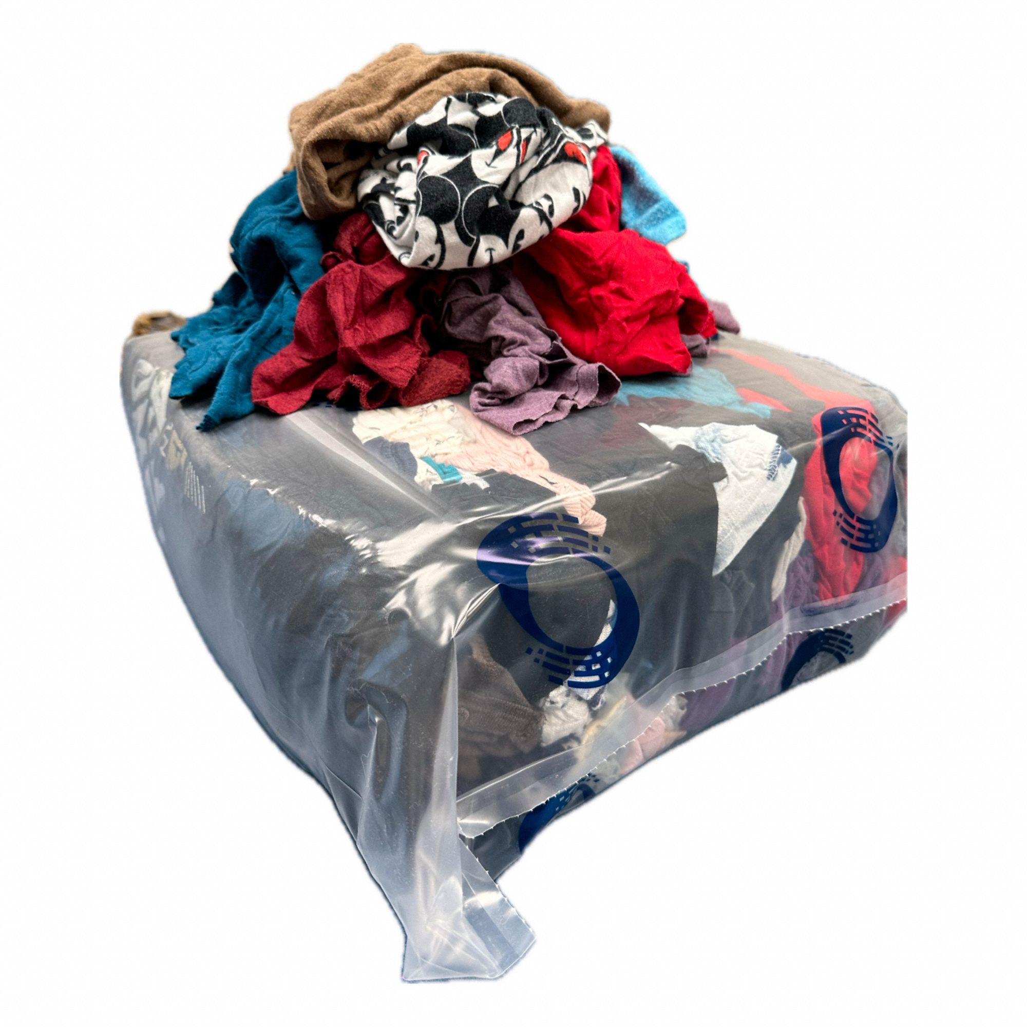 CLOTH RAG, ASSORTED, 25 LBS, COTTON, BALE