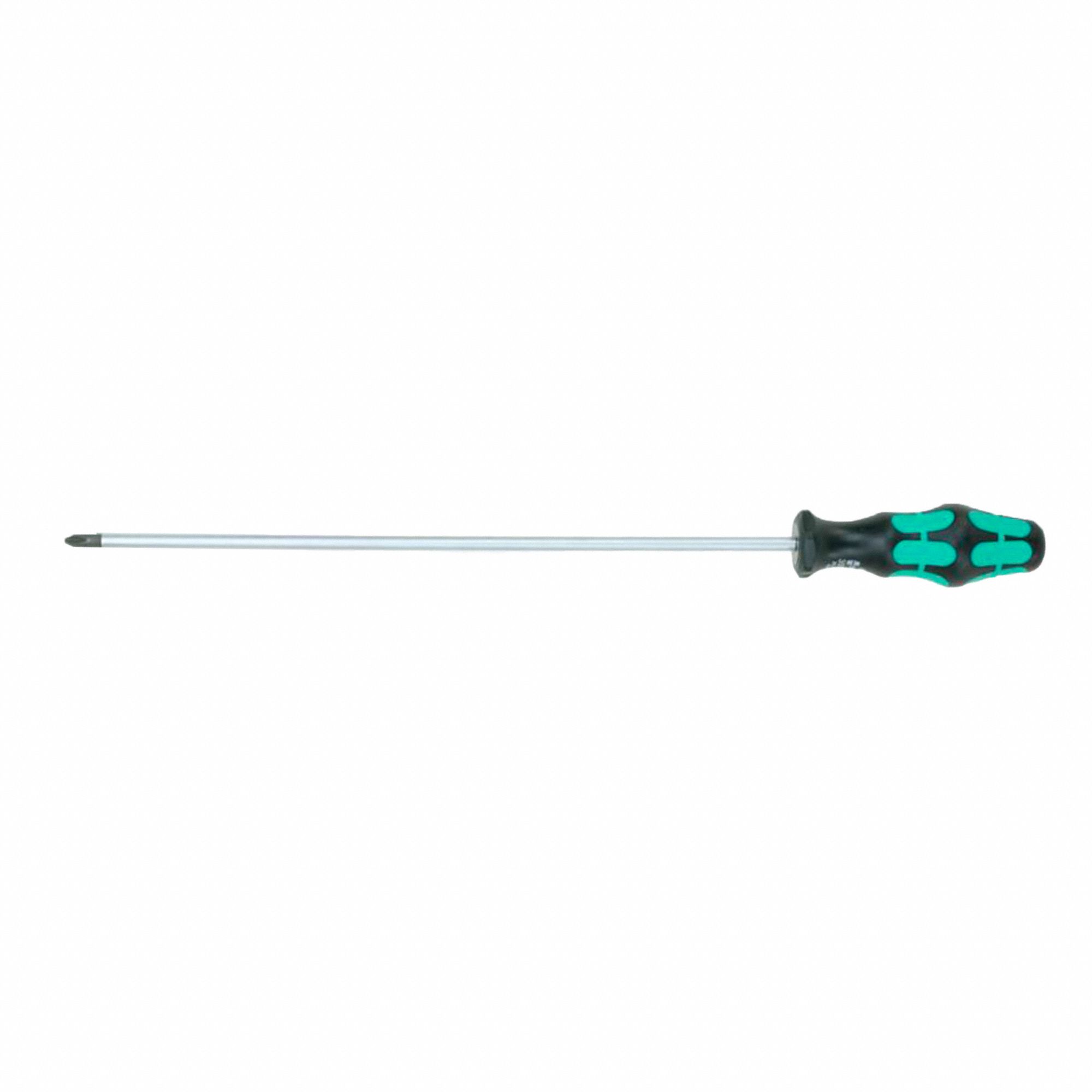 SCREWDRIVER, MULTICOMPONENT HANDLE, #2 TIP, ERGONOMIC GRIP, NOT INSULATED, 405 MM L X 6 MM DIA
