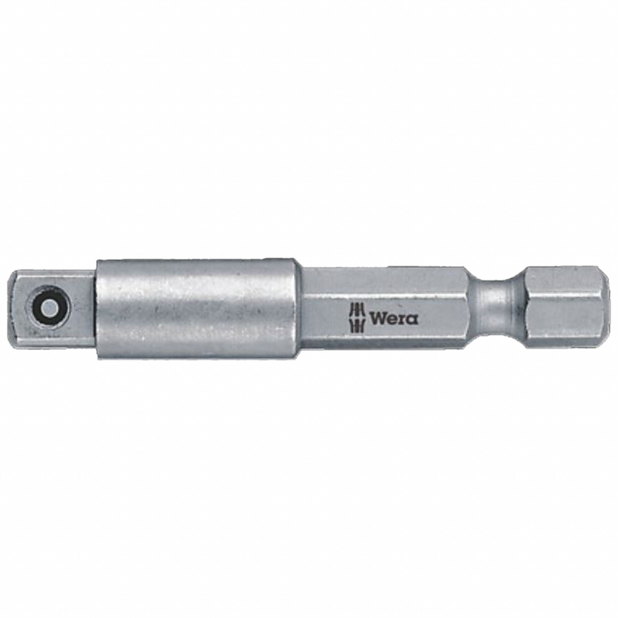 BIT ADAPTOR, 3/8 IN EXTERNAL SQUARE, 1/4 IN HEX DRIVE, 100 MM LENGTH