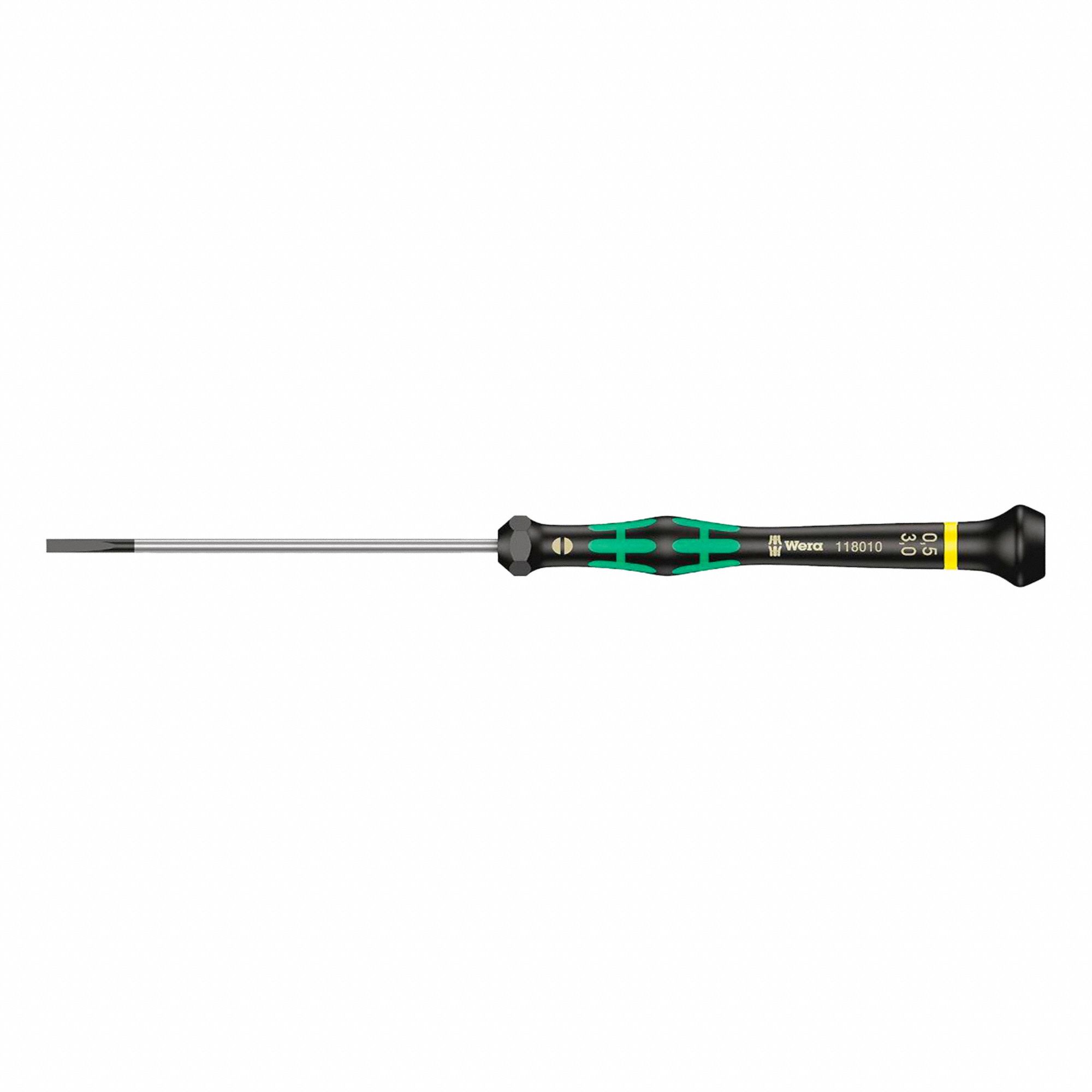 SCREWDRIVER, 97 MM MULTICOMPONENT HANDLE, 3.0 MM TIP, METRIC, NOT INSULATED, CORROSION-RESISTANT, 177 MM L X 3 MM DIA