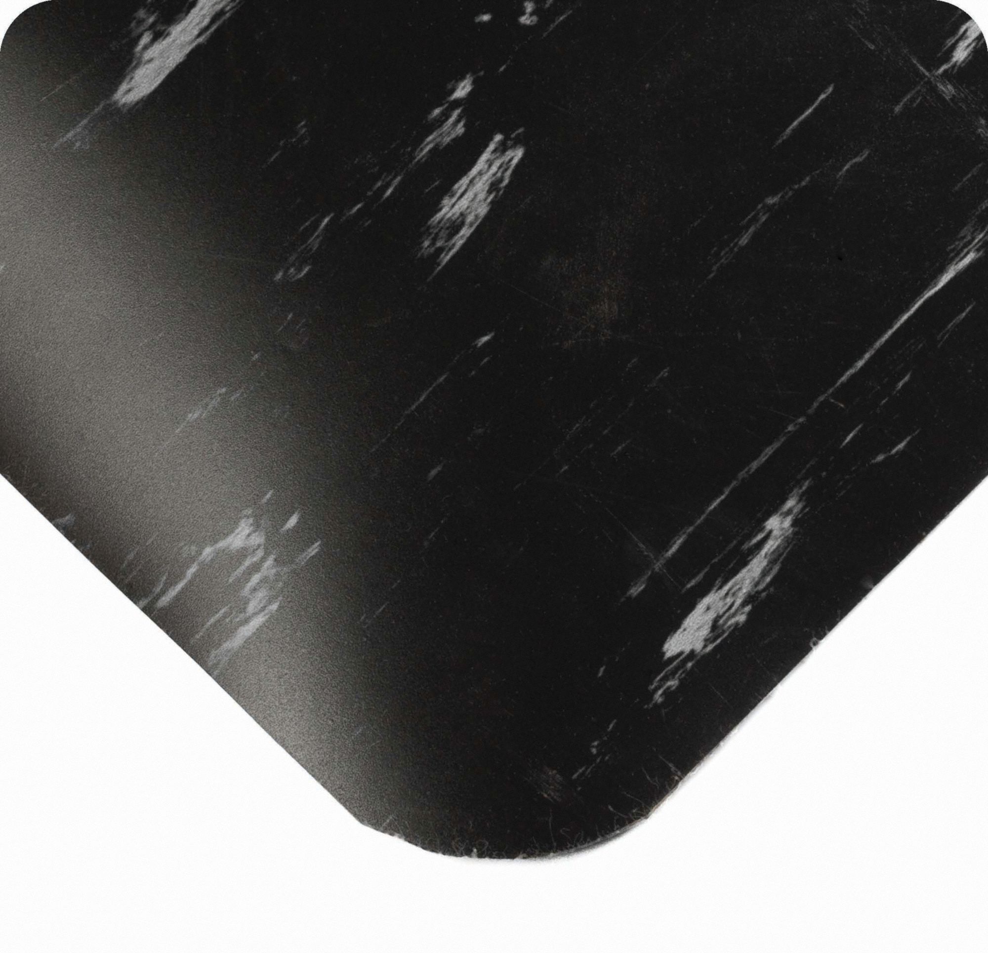 ANTI-FATIGUE MAT, BLACK, 7/8 IN X 10 FT X 3 FT, PVC, NITRILE-INFUSED SPONGE