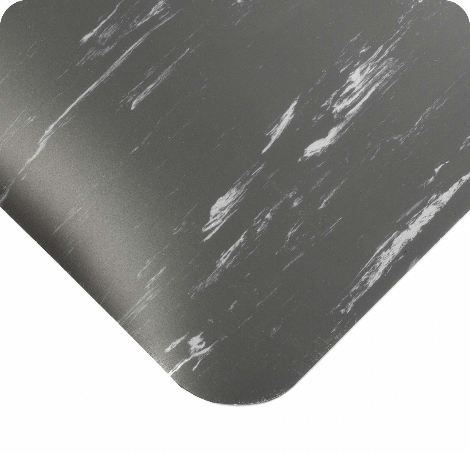 ANTI-FATIGUE MAT, CHARCOAL, 7/8 FT X 7 FT X 2 FT, PVC, NITRILE-INFUSED SPONGE