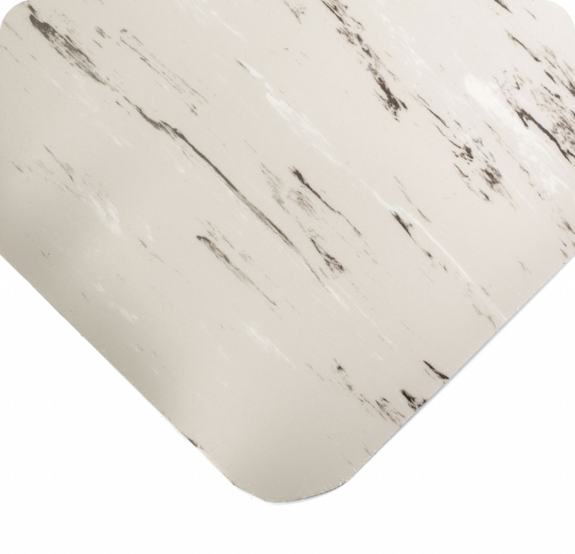 TAPIS ANTIFATIGUE, ANTIMICROBIEN, GRIS, ÉPAISSEUR ½ PO, ÉPONGE INFUSÉE DE NITRILE/PVC, 22 X 4 PI, BISEAUTÉ