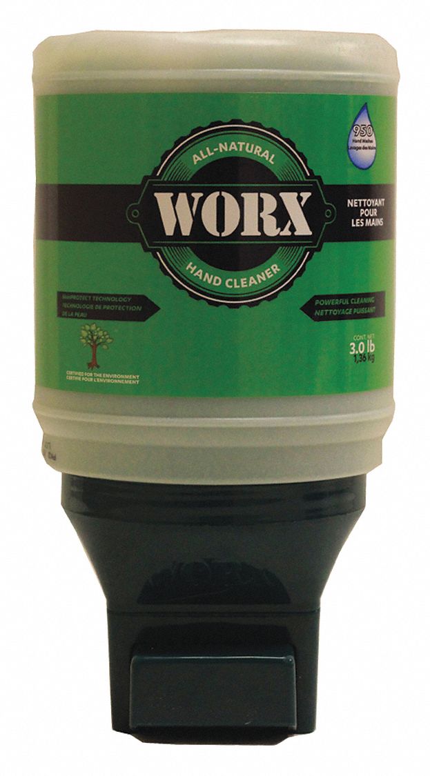 WORX ALL NATURAL HAND CLEANER HAND CLEANER WITH DISPENSER NON