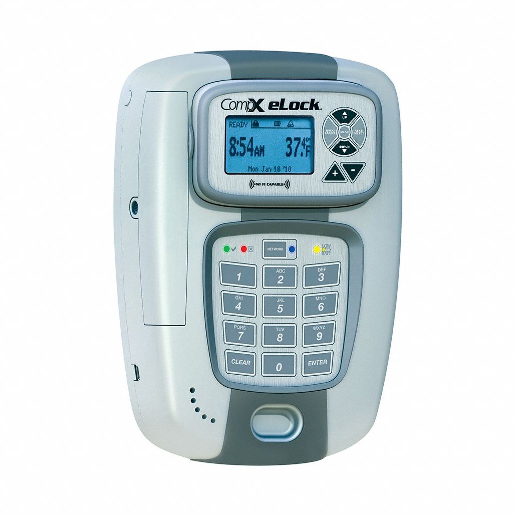 Electronic Keyless Lock: Non-Handed, Keypad and Proximity, Self-Locking, 12 Buttons