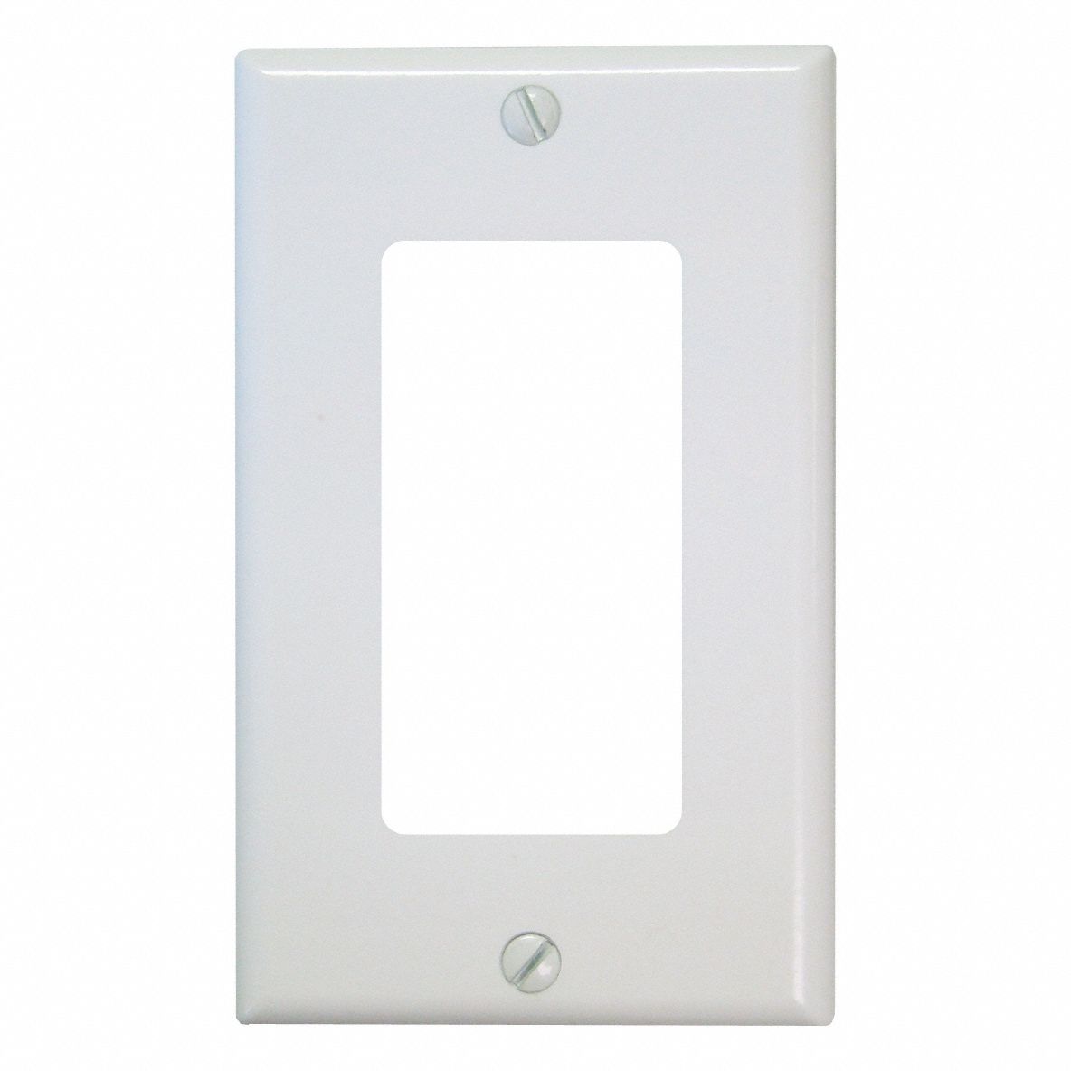 FUNCTIONAL DEVICES INC / RIB WSTP-W Wall Switch Plate, White, Plastic 19NE24