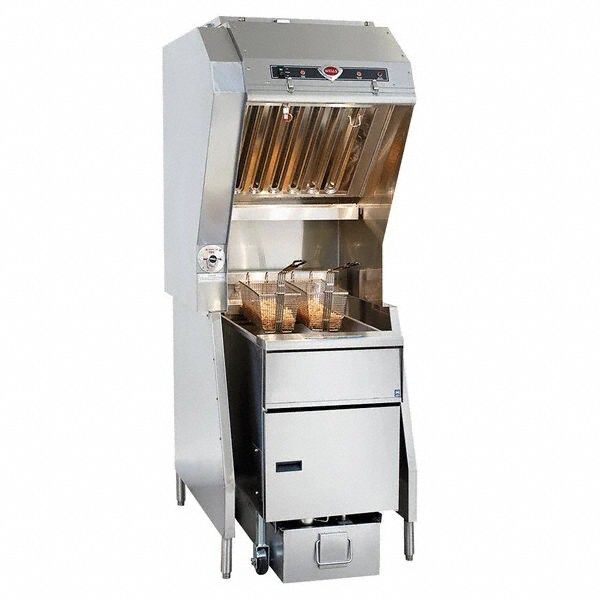 Ventless Exhaust System: Grease, Ventless Hood, 800 cfm Max Airflow Capacity, Under Cabinet